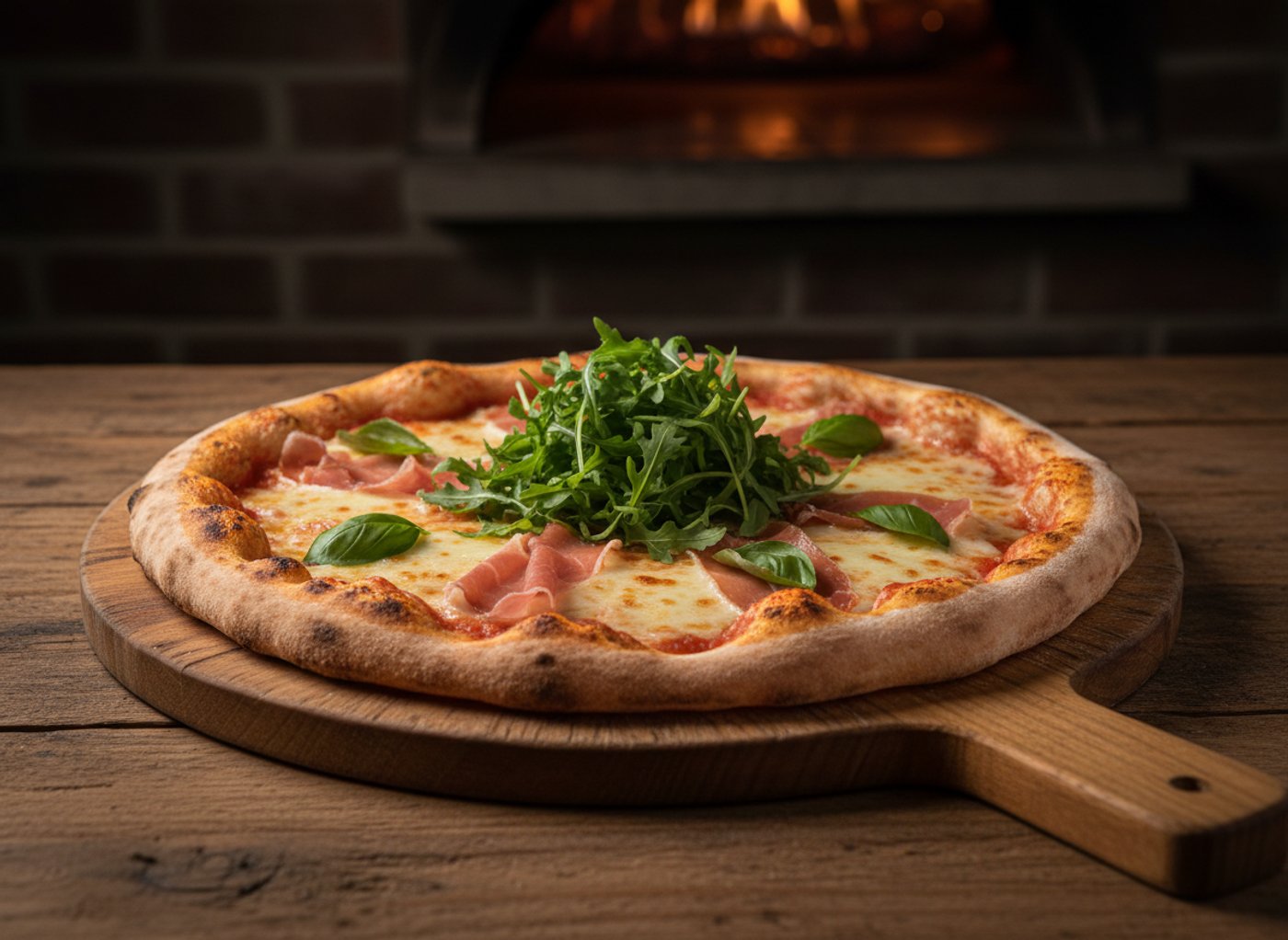 Pizza au feu de bois